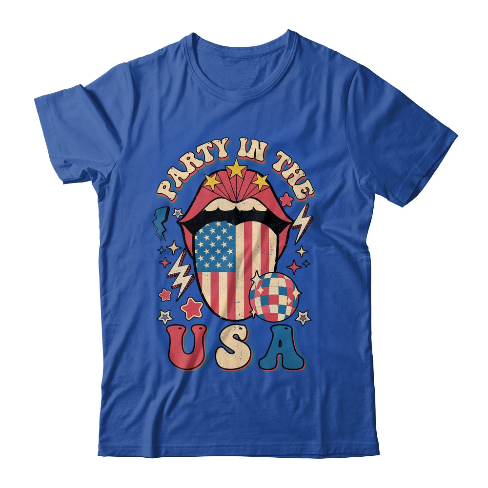 Party In The USA Retro America 4th Of July Women Girl Shirt & Tank Top | siriusteestore