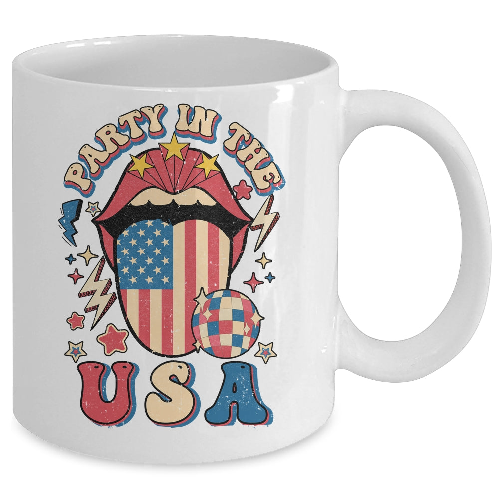 Party In The USA Retro America 4th Of July Women Girl Mug | siriusteestore