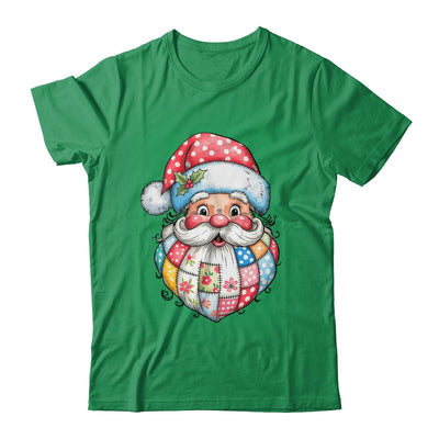 Patchwork Santa Claus Merry Christmas Retro Santa Preppy Shirt & Sweatshirt | siriusteestore