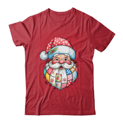 Patchwork Santa Claus Merry Christmas Retro Santa Preppy Shirt & Sweatshirt | siriusteestore