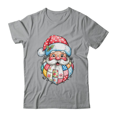 Patchwork Santa Claus Merry Christmas Retro Santa Preppy Shirt & Sweatshirt | siriusteestore