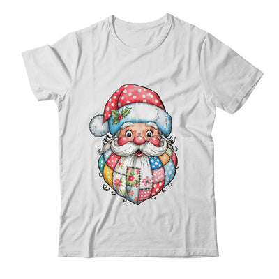 Patchwork Santa Claus Merry Christmas Retro Santa Preppy Shirt & Sweatshirt | siriusteestore
