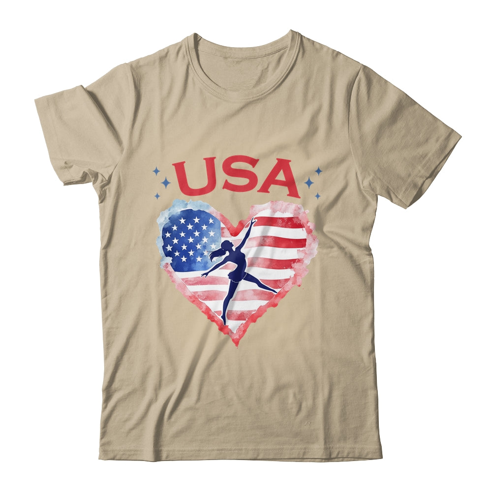 Patriotic American Flag Gymnastics Design For USA Gymnasts Shirt & Tank Top | siriusteestore