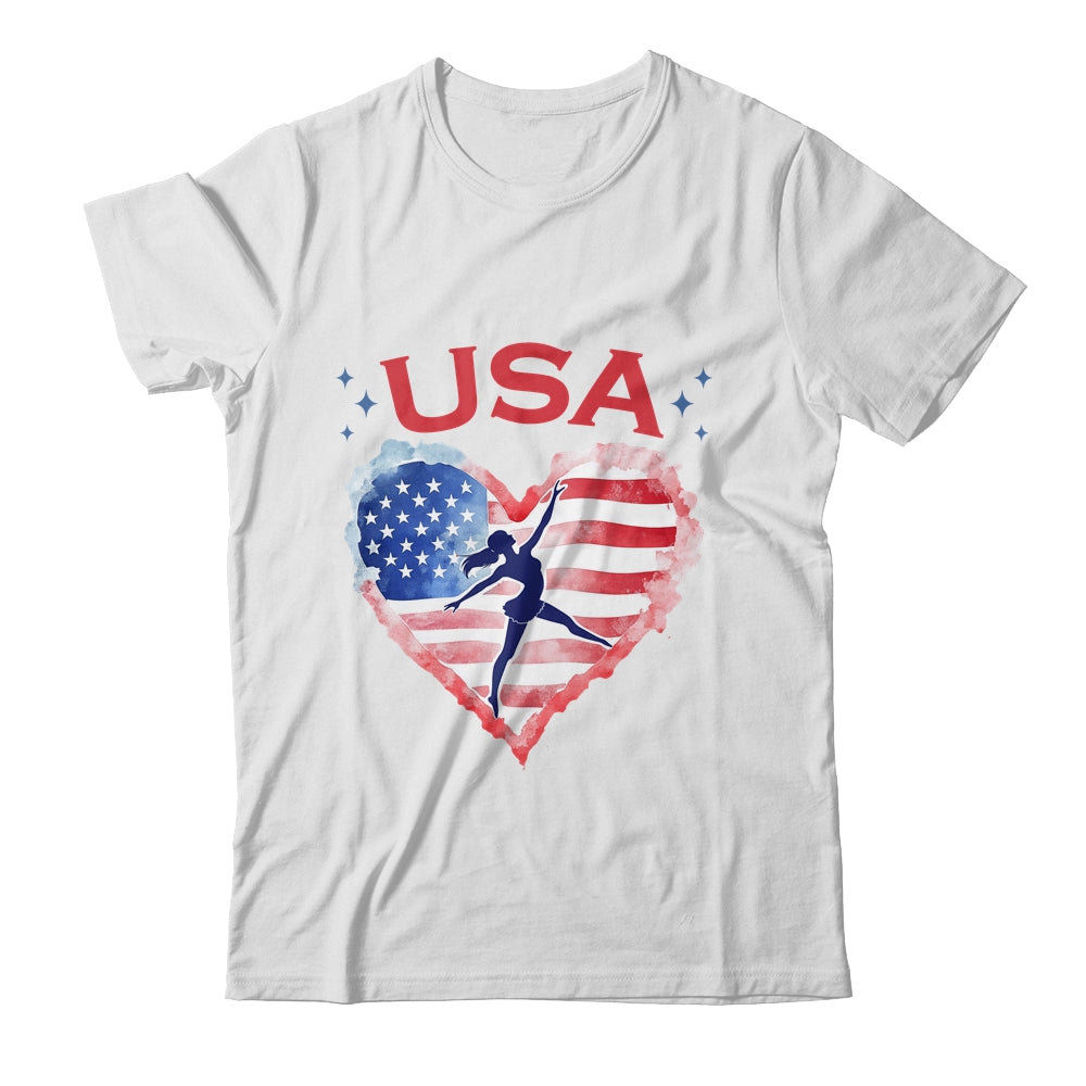 Patriotic American Flag Gymnastics Design For USA Gymnasts Shirt & Tank Top | siriusteestore