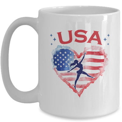 Patriotic American Flag Gymnastics Design For USA Gymnasts Mug | siriusteestore