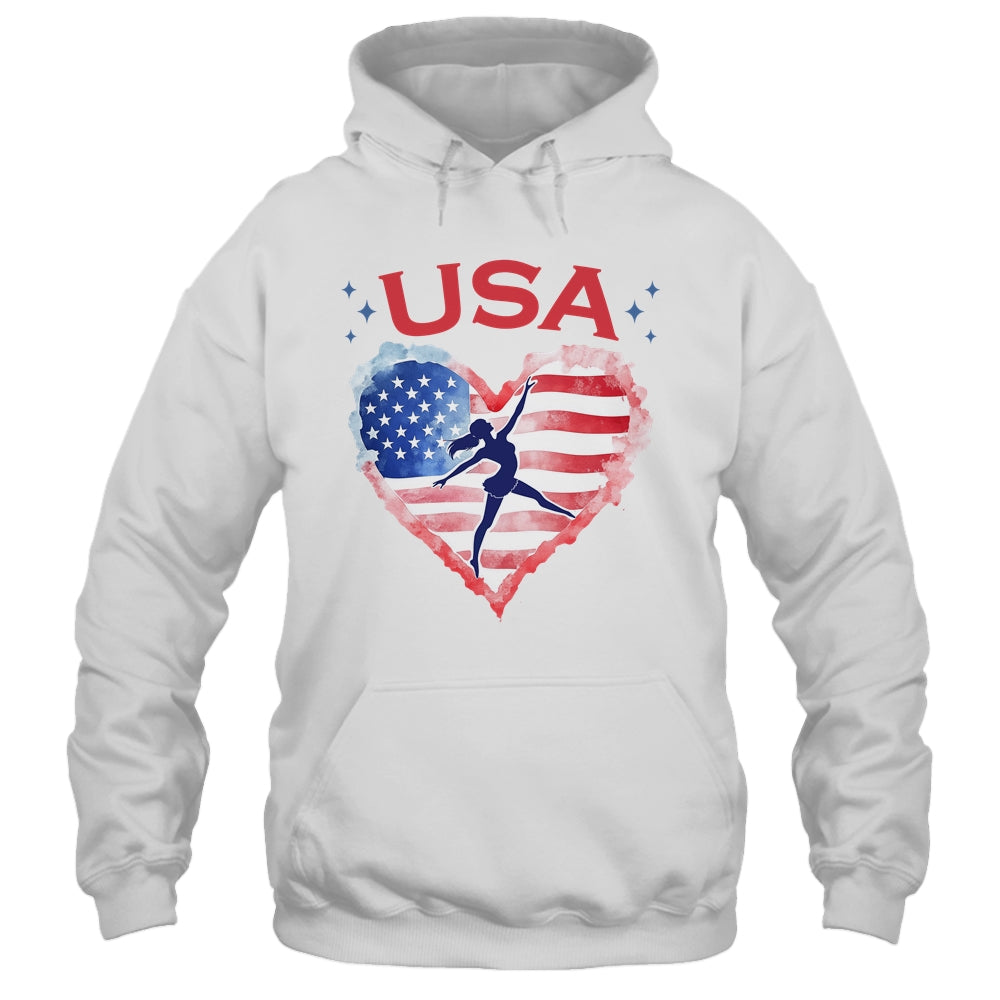 Patriotic American Flag Gymnastics Design For USA Gymnasts Shirt & Tank Top | siriusteestore