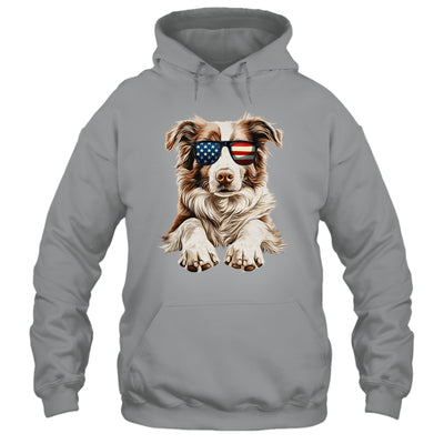 Patriotic Australian Shepherd Dog USA Flag 4th Of July Shirt & Tank Top | siriusteestore