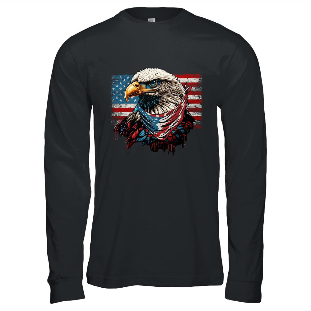 Patriotic Bald Eagle 4th Of July Men USA American Flag Shirt & Hoodie | siriusteestore