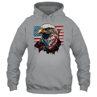 Patriotic Bald Eagle 4th Of July Men USA American Flag Shirt & Hoodie | siriusteestore