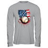 Patriotic Baseball 4th Of July Men Boys USA American Flag Shirt & Hoodie | siriusteestore