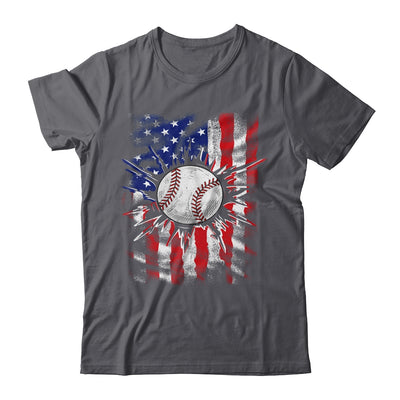 Patriotic Baseball 4th Of July Men USA American Flag Boys Shirt & Hoodie | siriusteestore