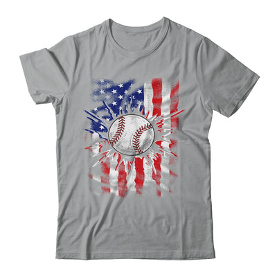 Patriotic Baseball 4th Of July Men USA American Flag Boys Shirt & Hoodie | siriusteestore