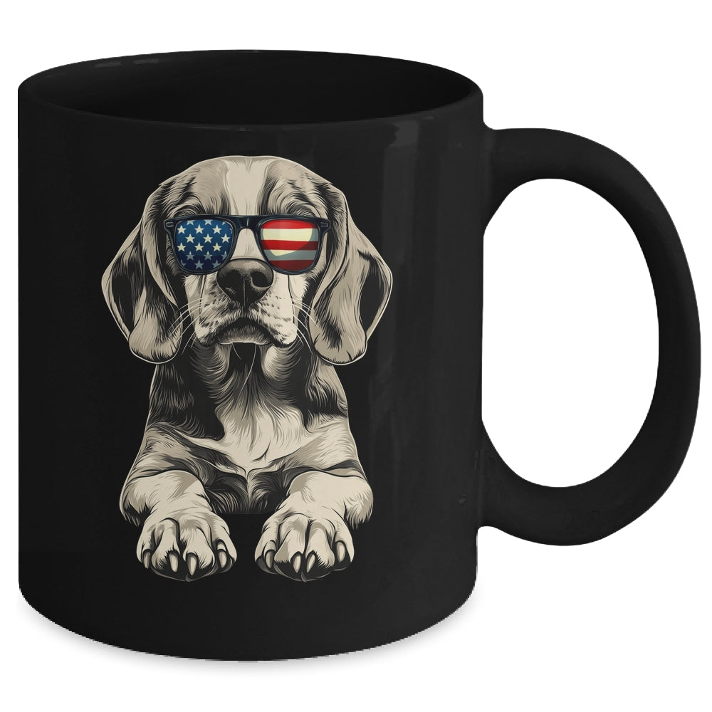 Patriotic Beagle Dog USA Flag 4th Of July Mug | siriusteestore