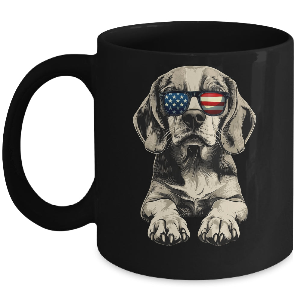 Patriotic Beagle Dog USA Flag 4th Of July Mug | siriusteestore