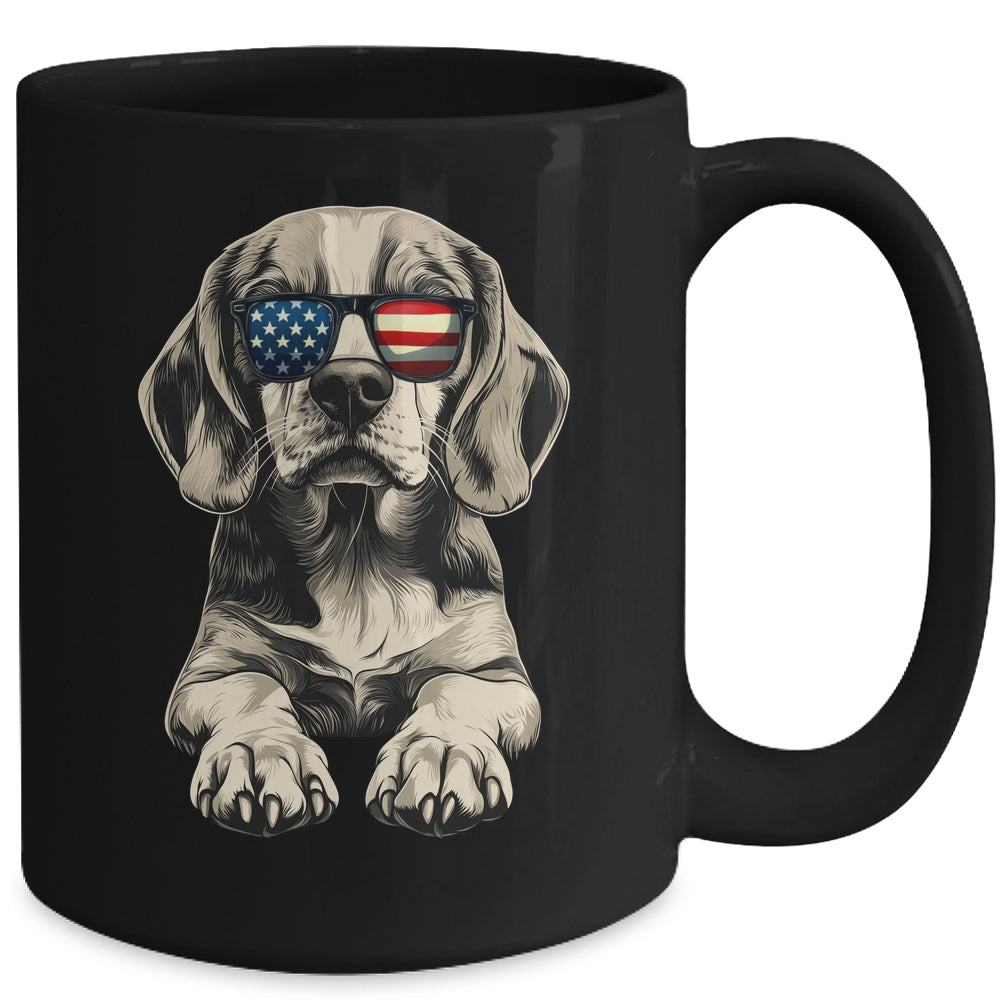 Patriotic Beagle Dog USA Flag 4th Of July Mug | siriusteestore
