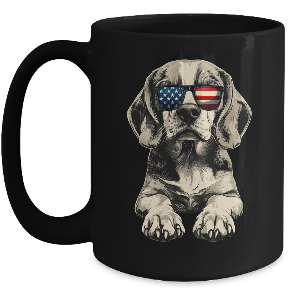 Patriotic Beagle Dog USA Flag 4th Of July Mug | siriusteestore