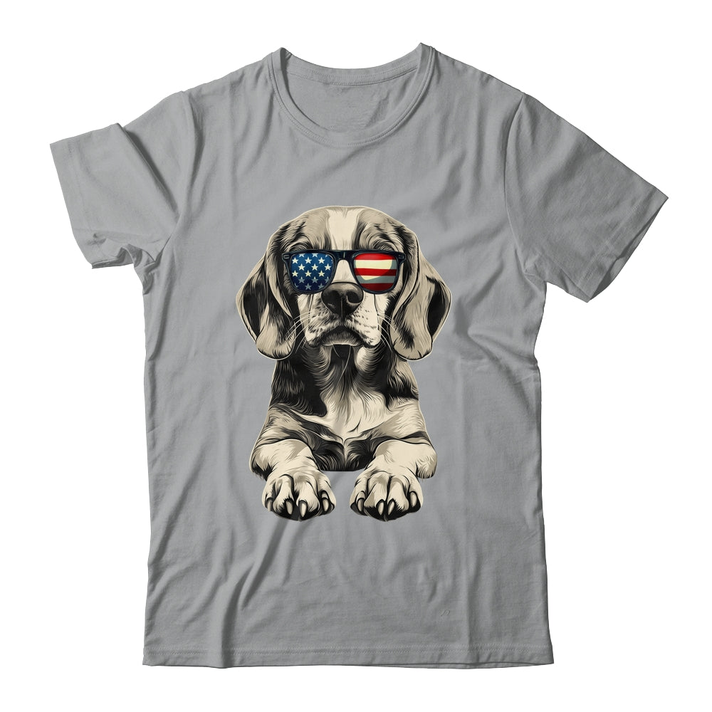 Patriotic Beagle Dog USA Flag 4th Of July Shirt & Tank Top | siriusteestore