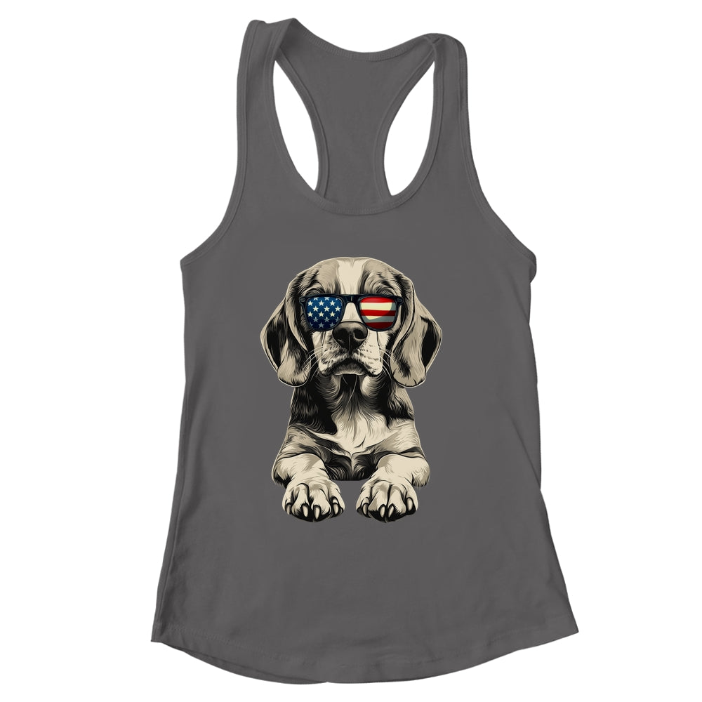Patriotic Beagle Dog USA Flag 4th Of July Shirt & Tank Top | siriusteestore
