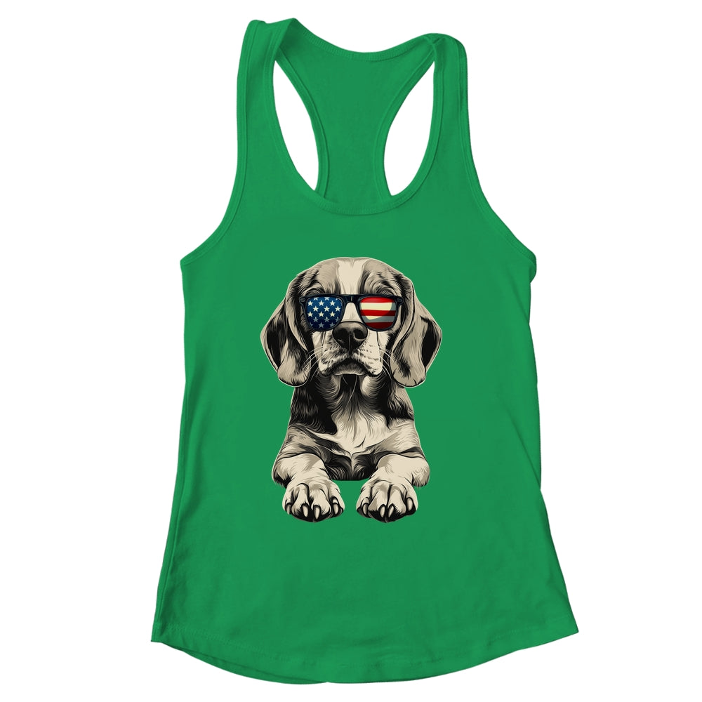 Patriotic Beagle Dog USA Flag 4th Of July Shirt & Tank Top | siriusteestore