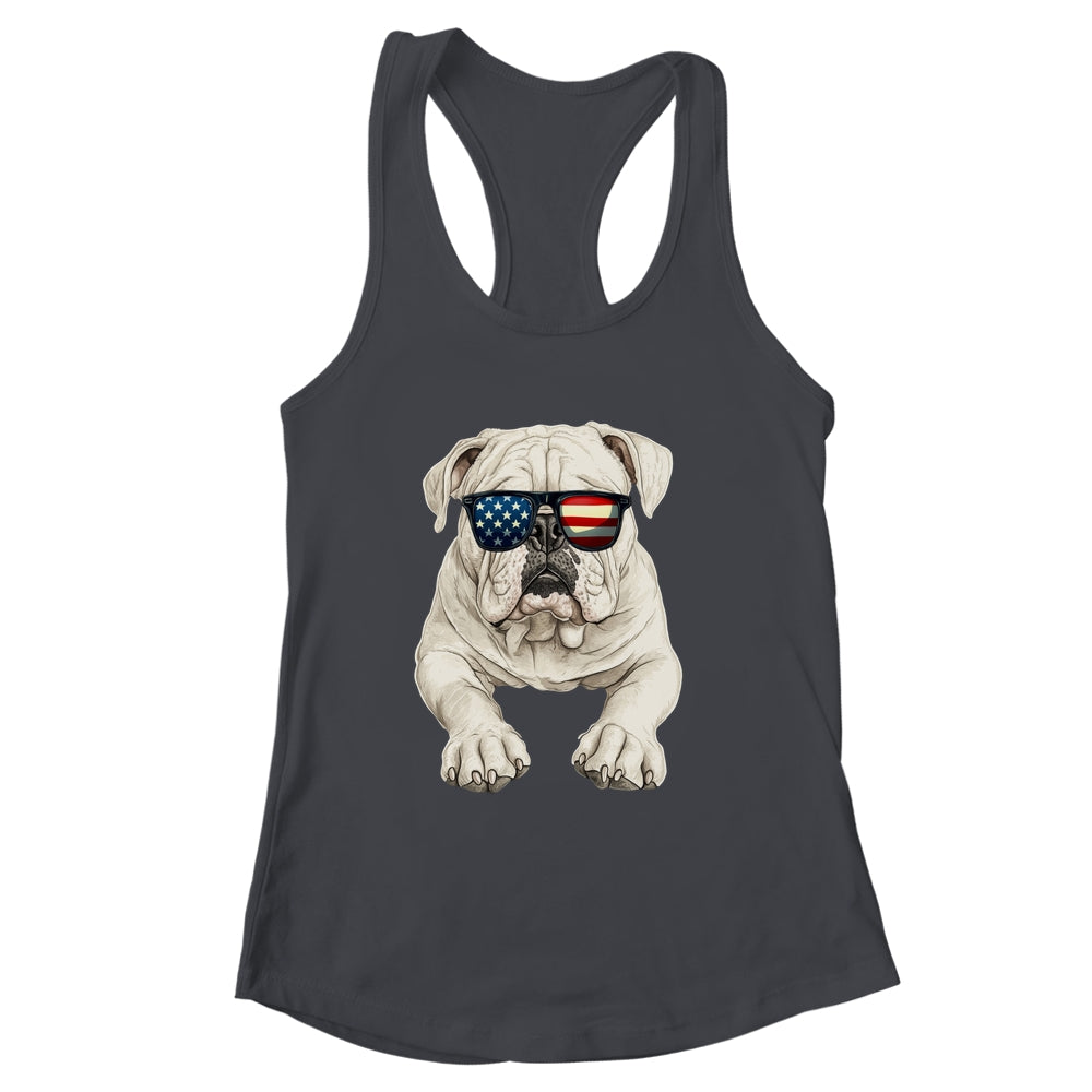 Patriotic Bulldog Dog USA Flag 4th Of July Shirt & Tank Top | siriusteestore