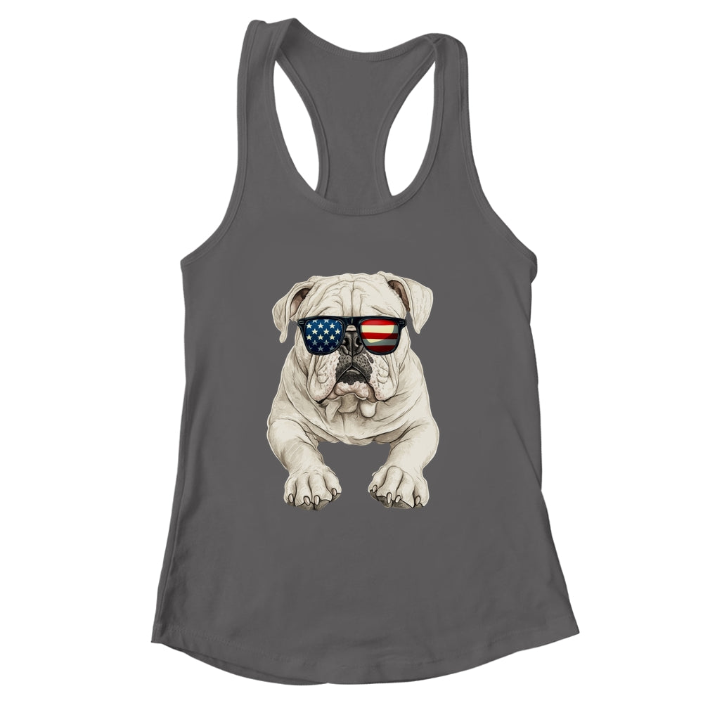 Patriotic Bulldog Dog USA Flag 4th Of July Shirt & Tank Top | siriusteestore