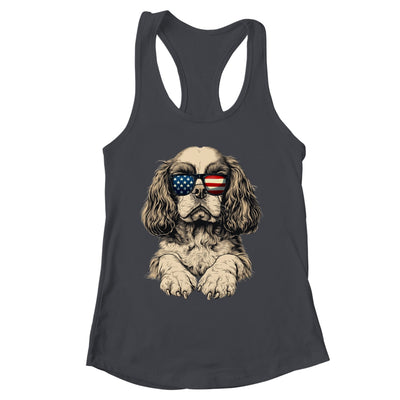 Patriotic Cavalier King Charles Spaniel Dog USA Flag 4th Of July Shirt & Tank Top | siriusteestore