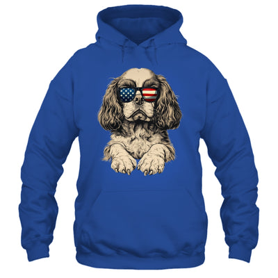 Patriotic Cavalier King Charles Spaniel Dog USA Flag 4th Of July Shirt & Tank Top | siriusteestore