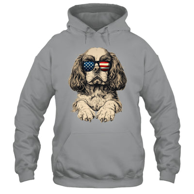 Patriotic Cavalier King Charles Spaniel Dog USA Flag 4th Of July Shirt & Tank Top | siriusteestore