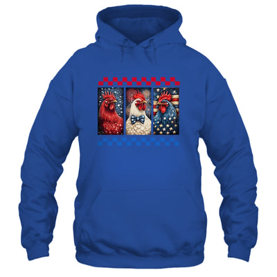 Patriotic Chicken 4th July Rooster American Flag Farmhouse Shirt & Tank Top | siriusteestore
