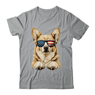 Patriotic Corgi Dog USA Flag 4th Of July Shirt & Tank Top | siriusteestore