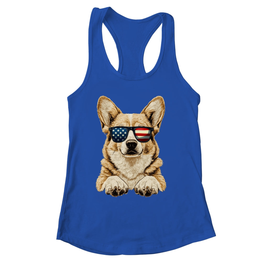 Patriotic Corgi Dog USA Flag 4th Of July Shirt & Tank Top | siriusteestore
