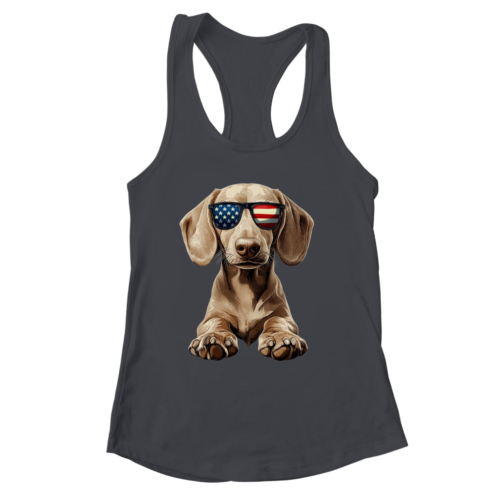 Patriotic Dachshund Dog USA Flag 4th Of July Shirt & Tank Top | siriusteestore