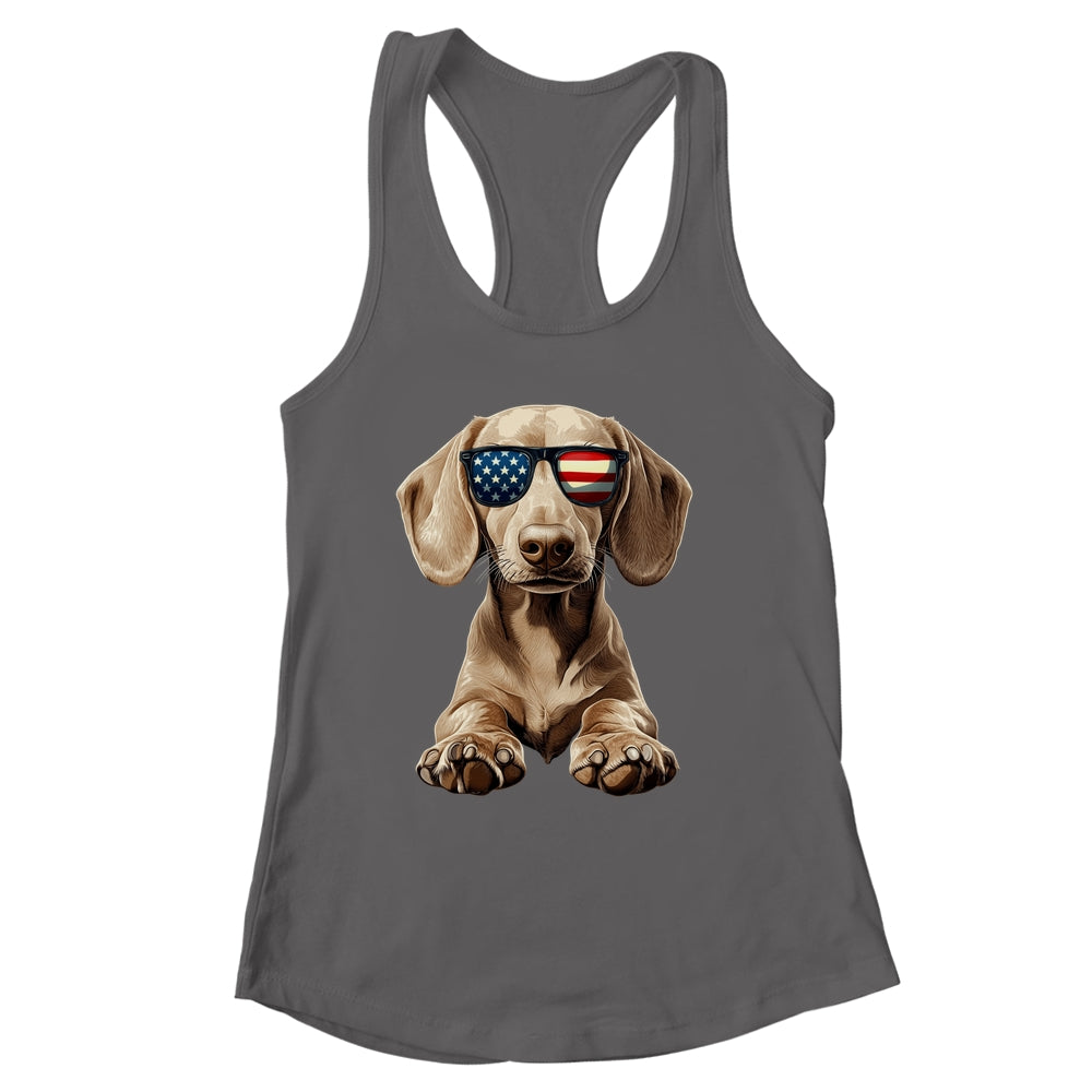 Patriotic Dachshund Dog USA Flag 4th Of July Shirt & Tank Top | siriusteestore