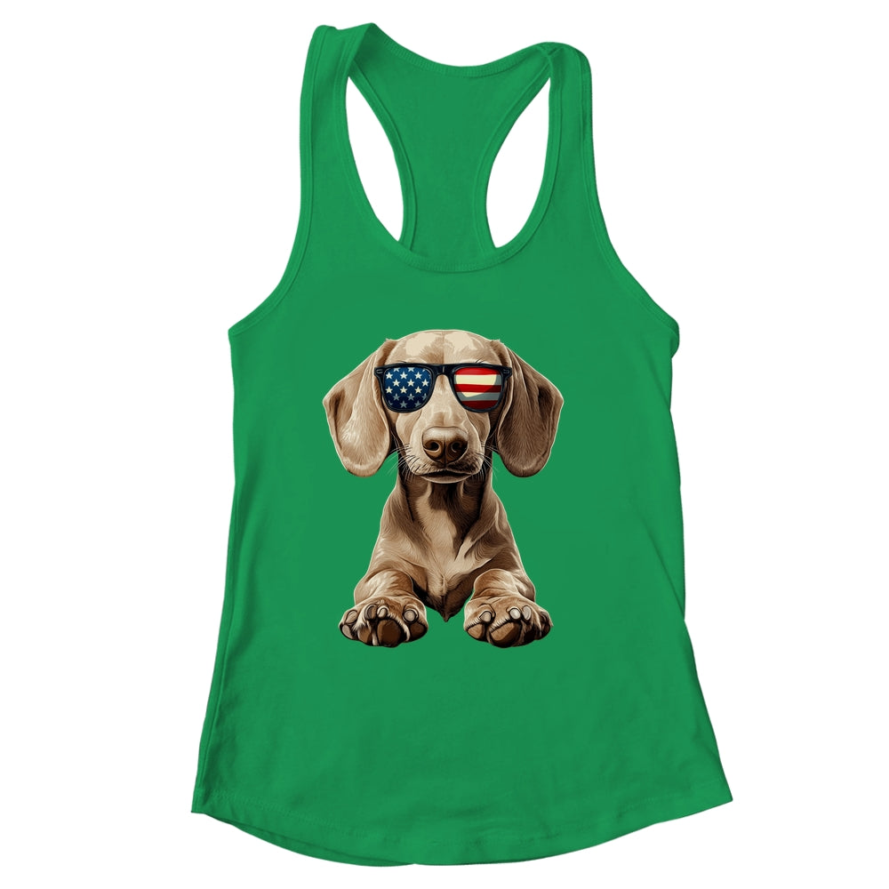 Patriotic Dachshund Dog USA Flag 4th Of July Shirt & Tank Top | siriusteestore