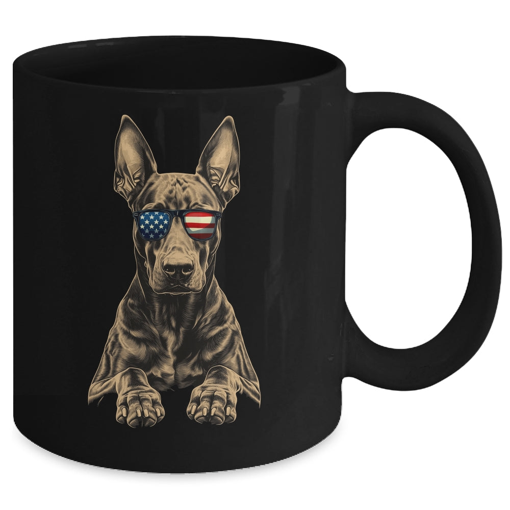Patriotic Doberman Dog USA Flag 4th Of July Mug | siriusteestore