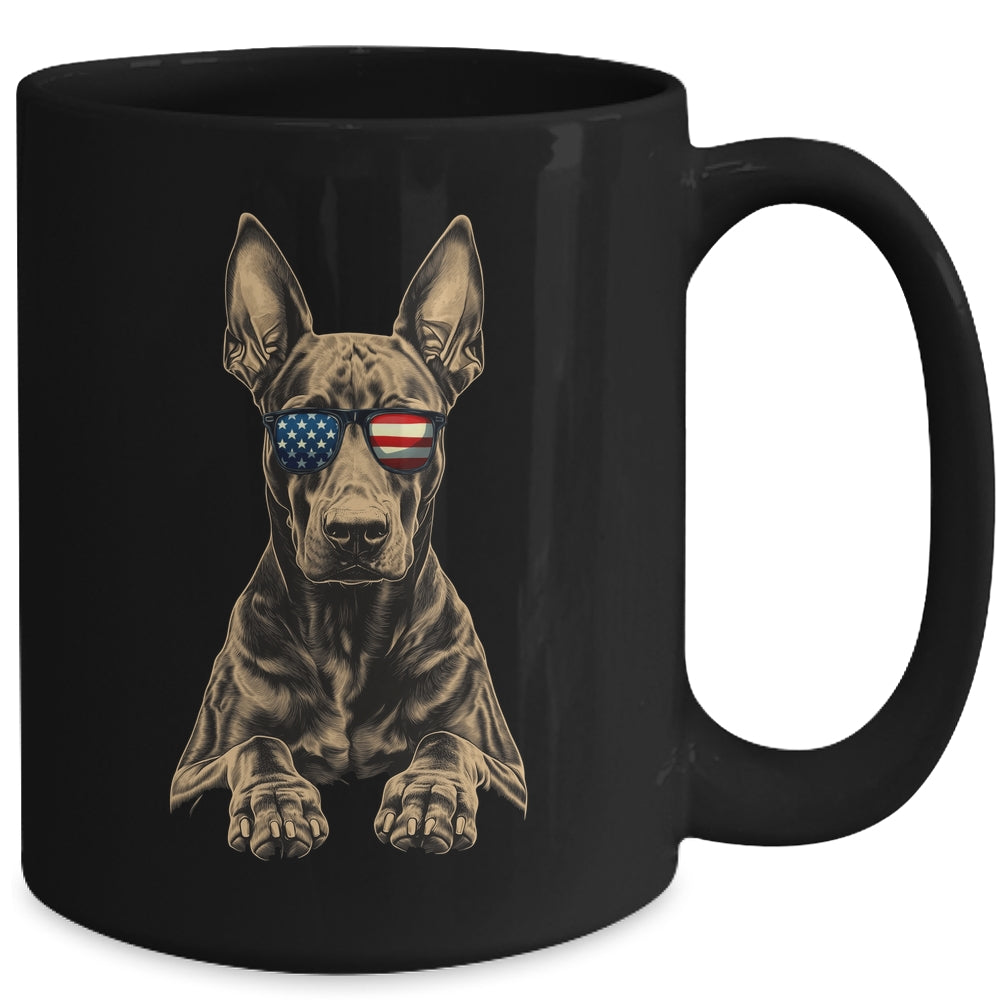 Patriotic Doberman Dog USA Flag 4th Of July Mug | siriusteestore