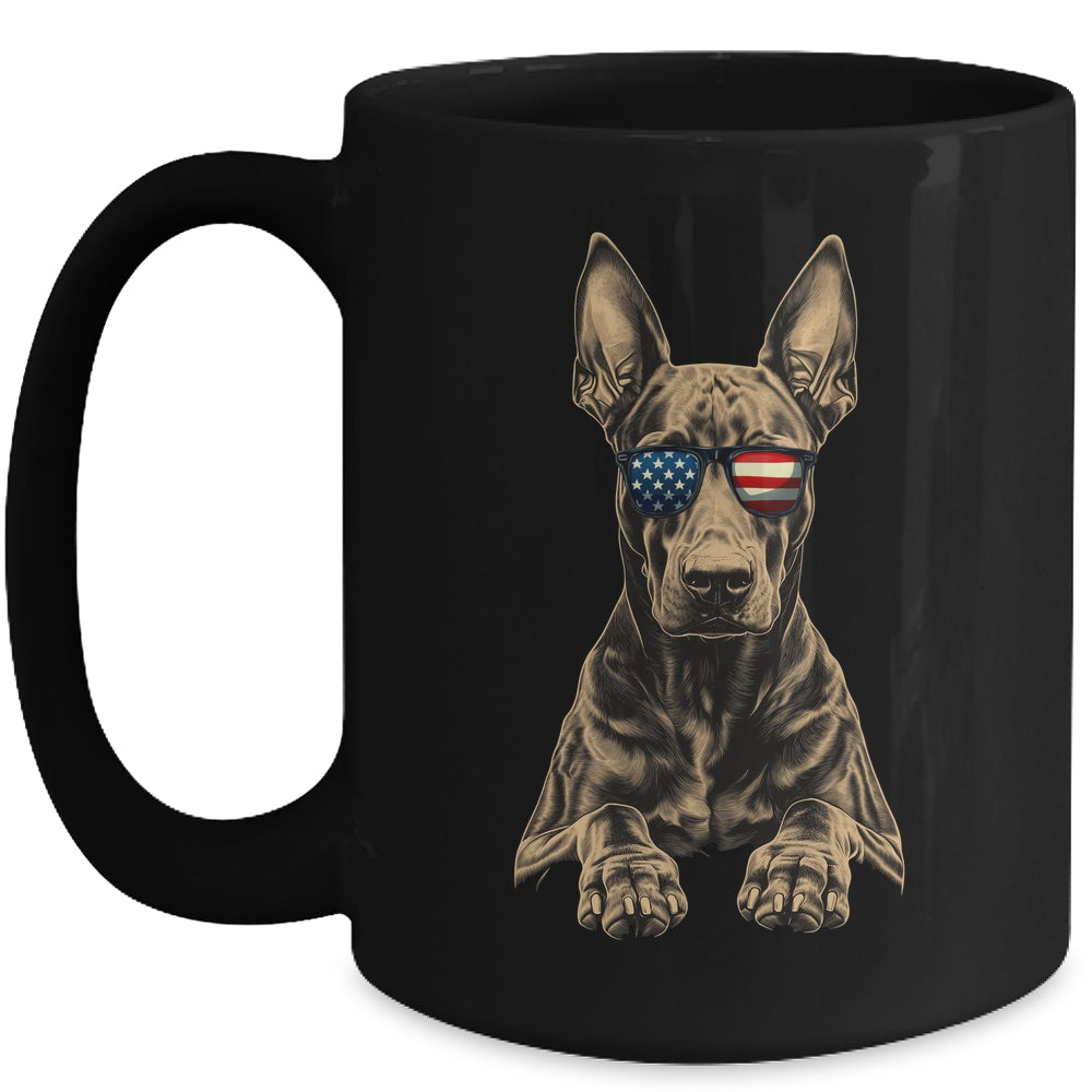 Patriotic Doberman Dog USA Flag 4th Of July Mug | siriusteestore