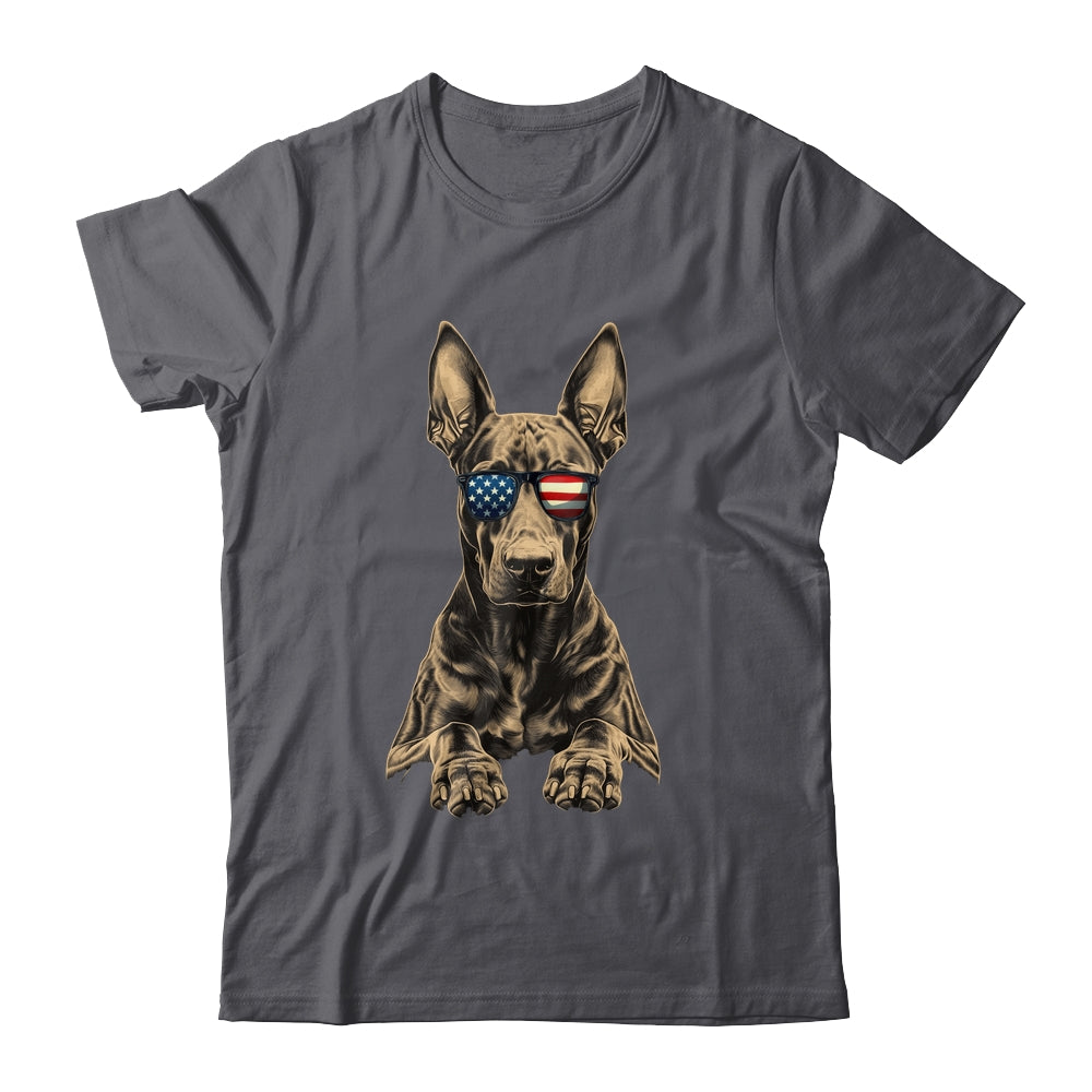 Patriotic Doberman Dog USA Flag 4th Of July Shirt & Tank Top | siriusteestore