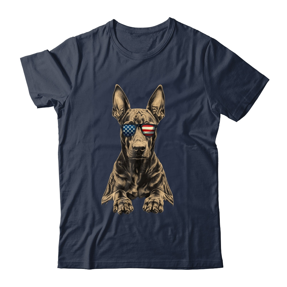 Patriotic Doberman Dog USA Flag 4th Of July Shirt & Tank Top | siriusteestore