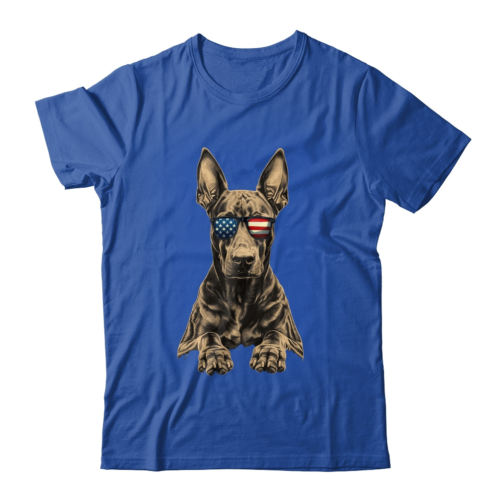 Patriotic Doberman Dog USA Flag 4th Of July Shirt & Tank Top | siriusteestore