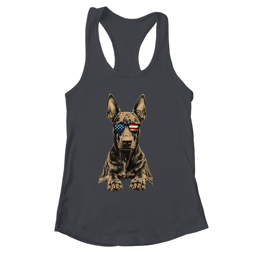Patriotic Doberman Dog USA Flag 4th Of July Shirt & Tank Top | siriusteestore