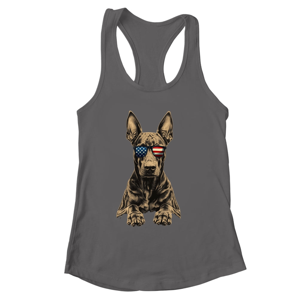 Patriotic Doberman Dog USA Flag 4th Of July Shirt & Tank Top | siriusteestore