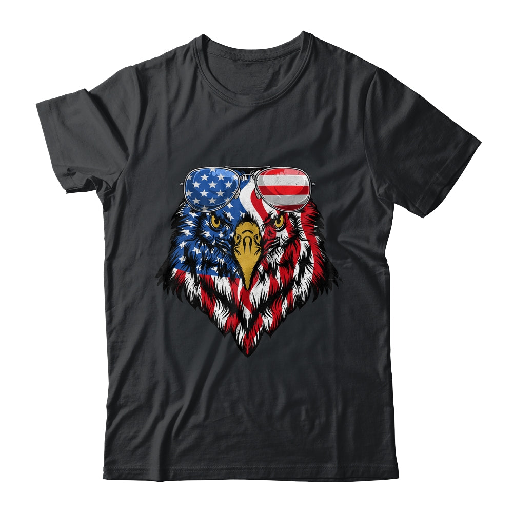 Patriotic Eagle Tee 4th Of July Sunglass USA American Flag Shirt & Hoodie | siriusteestore