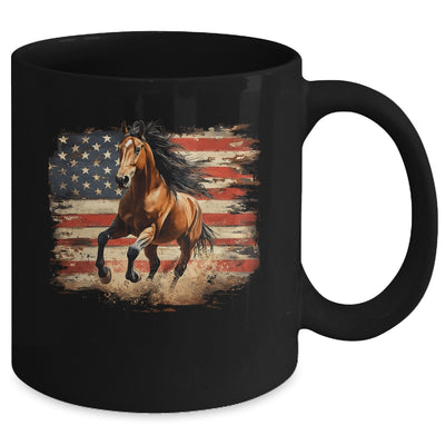 Patriotic Farm American Horse Flag Western 4th Of July Mug | siriusteestore