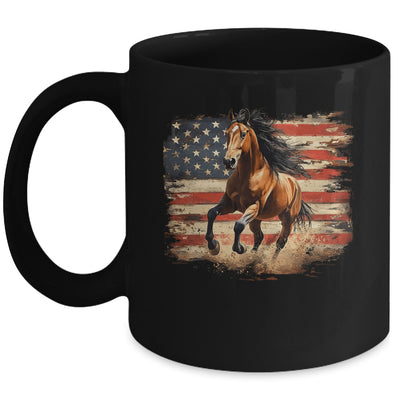 Patriotic Farm American Horse Flag Western 4th Of July Mug | siriusteestore