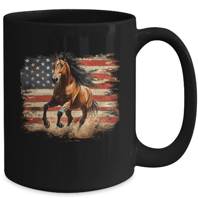 Patriotic Farm American Horse Flag Western 4th Of July Mug | siriusteestore