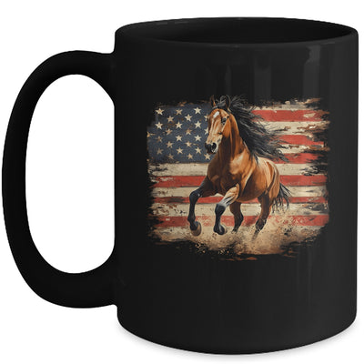 Patriotic Farm American Horse Flag Western 4th Of July Mug | siriusteestore