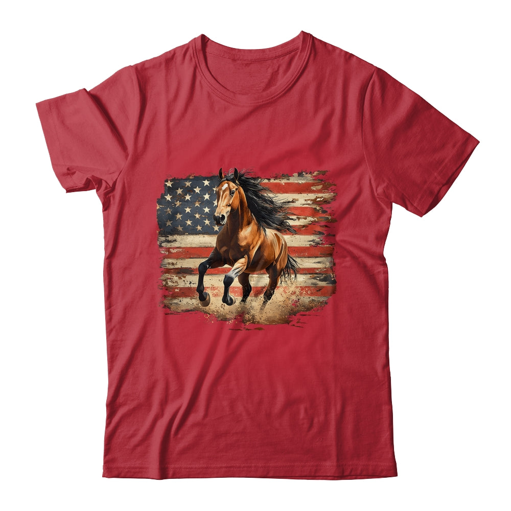 Patriotic Farm American Horse Flag Western 4th Of July Shirt & Hoodie | siriusteestore
