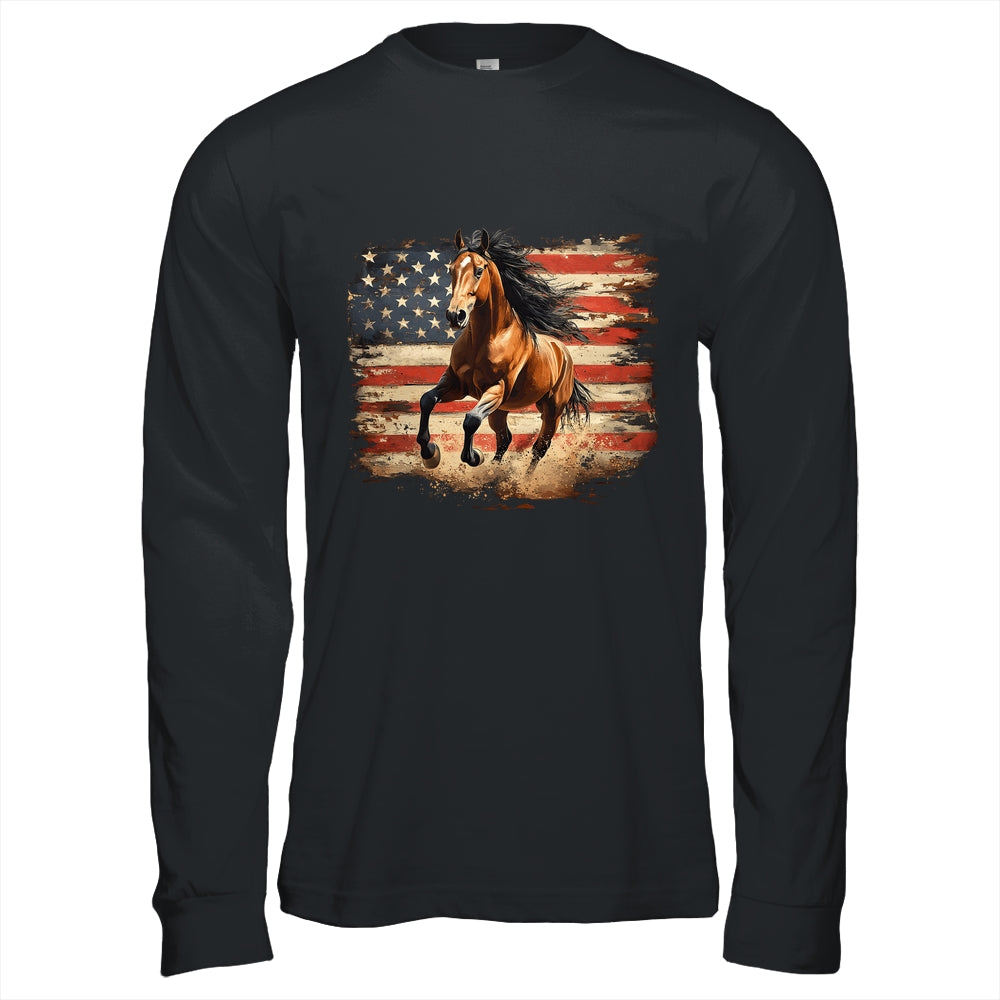 Patriotic Farm American Horse Flag Western 4th Of July Shirt & Hoodie | siriusteestore