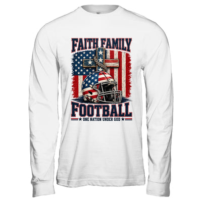 Patriotic Football Faith Family Football American Flag Men Shirt & Hoodie | siriusteestore